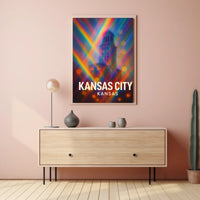 Kansas City Abstract Surrealism Urban Dreamscape Poster