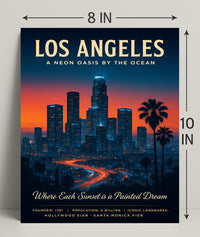 Los Angeles A Neon Oasis Poster PosterGoat