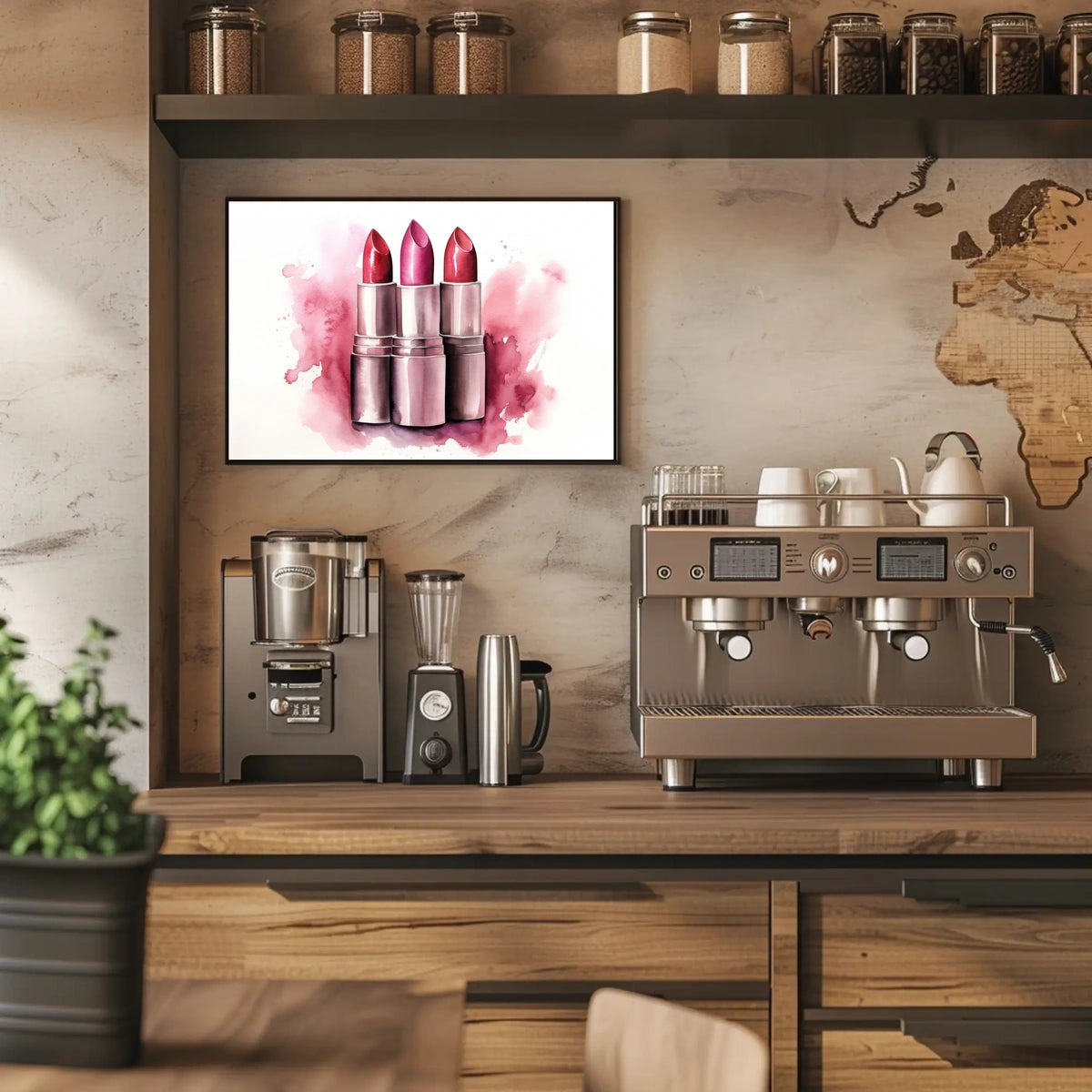 Lipstick Trio – A Splash of Color Poster