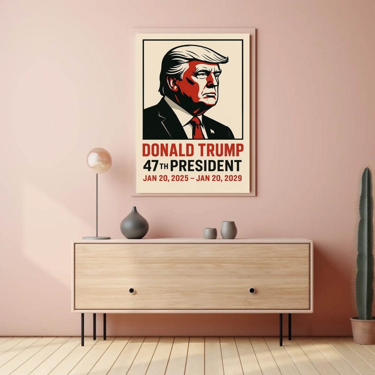 Trump 47th President Patriotic Wall Art Poster