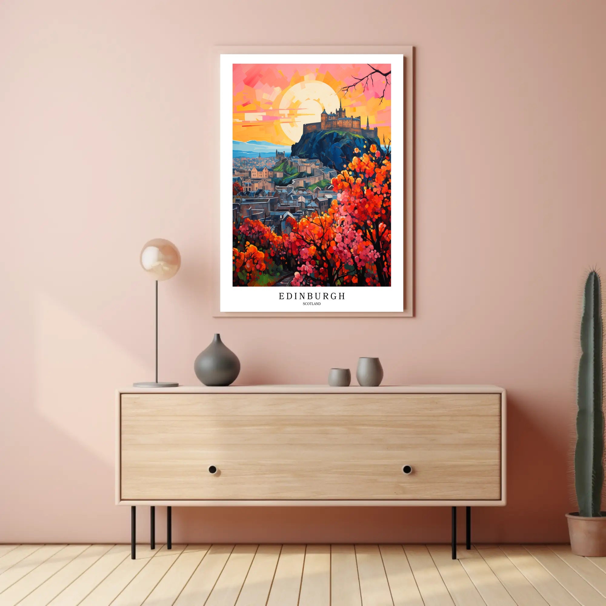 Edinburgh Castle Autumn Scene Travel Poster PosterGoat