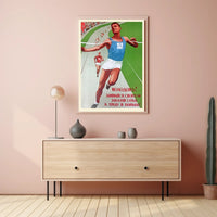 Mid-20th Century Soviet Sports Motivational Poster