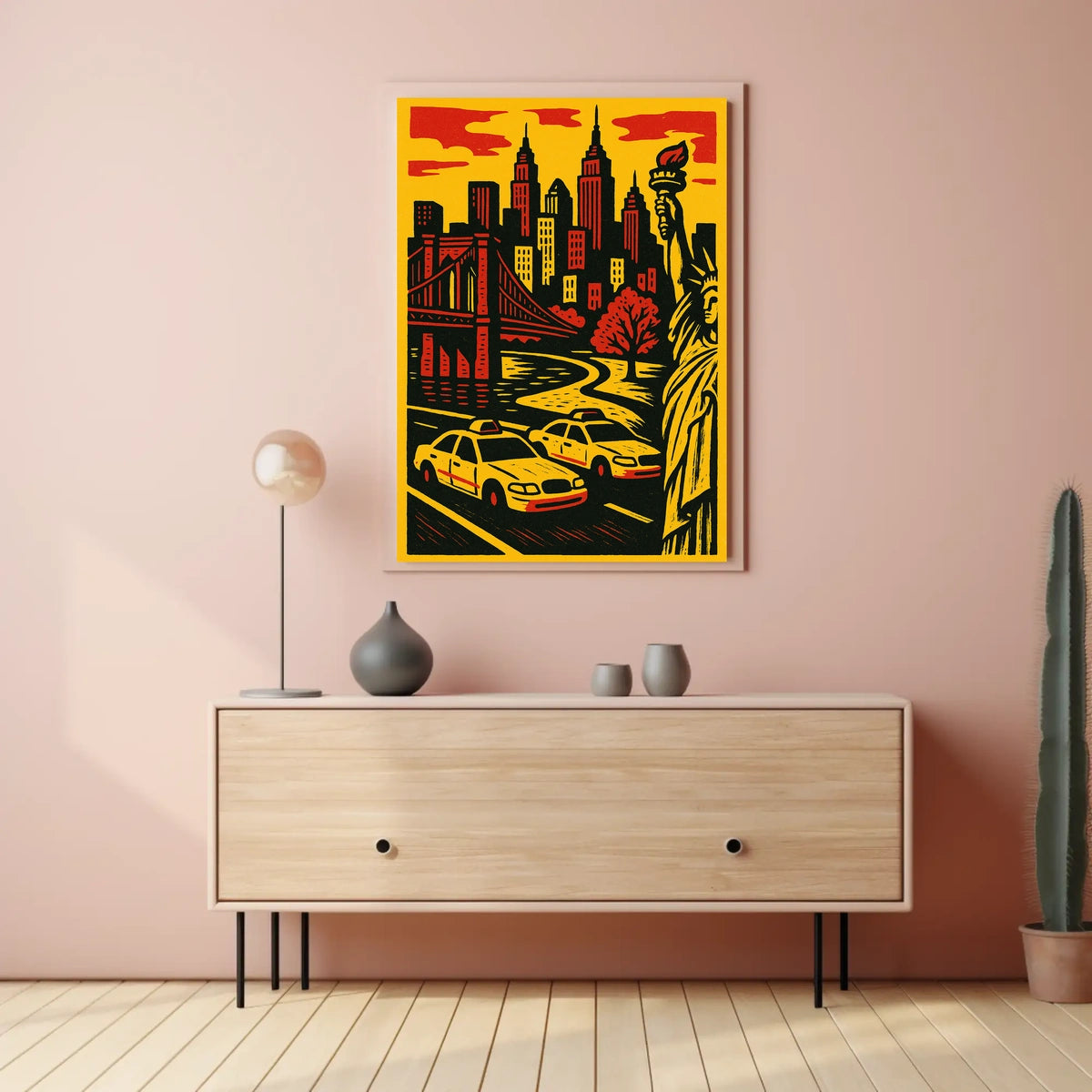 New York Vibes Poster For City Lovers Bold Wall Art