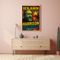 Benjamin Harrison 23rd President of the United States Graffiti Pop Art Poster