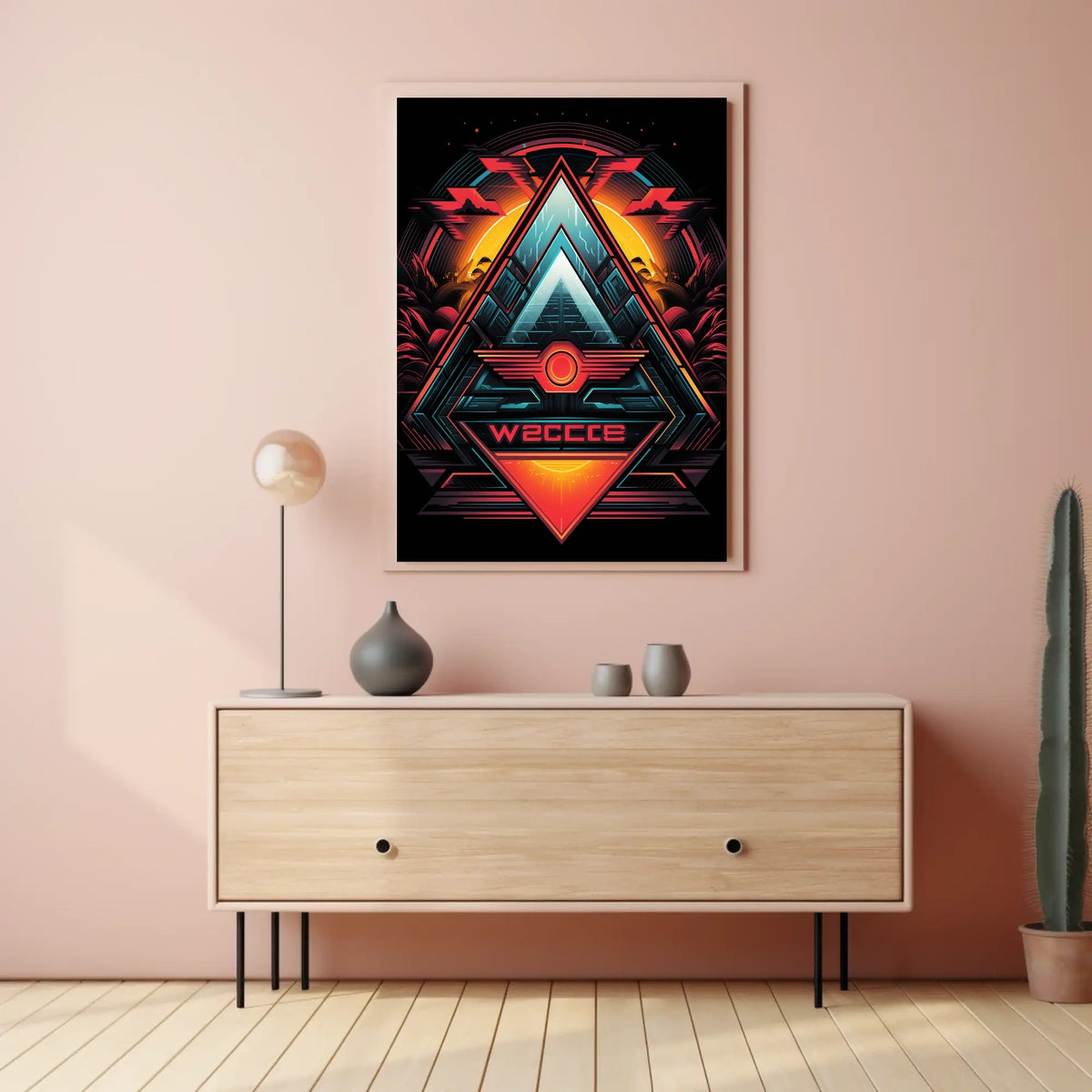 Geometric Sunrise Poster
