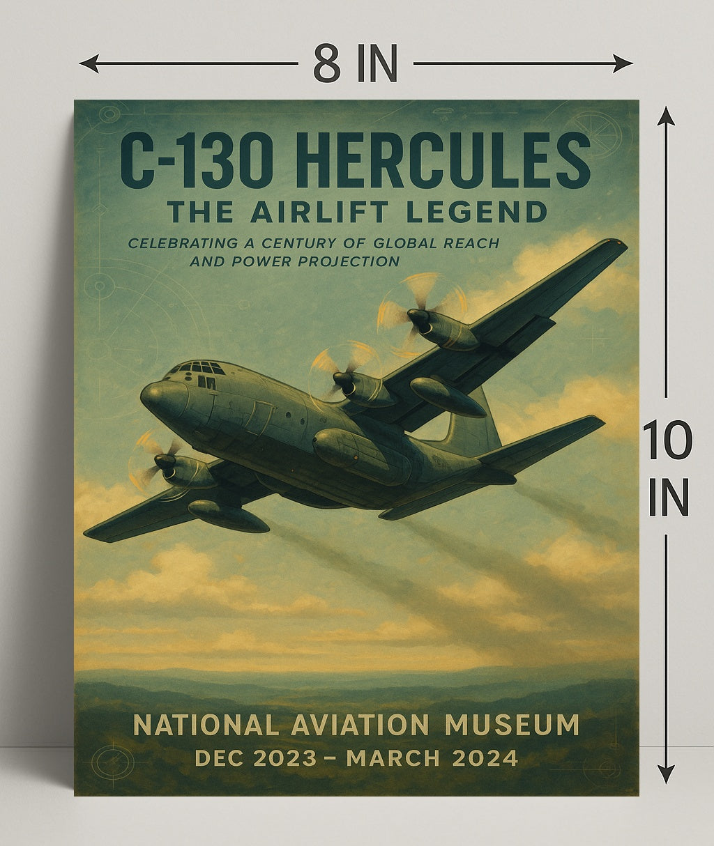 C-130 Hercules Airlift Legend Poster PosterGoat