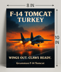 F-14 Tomcat Soaring High Poster PosterGoat