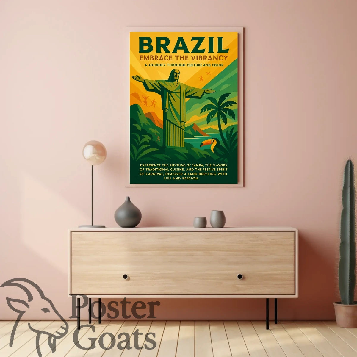Brazilian Vibrancy and Culture Travel Poster