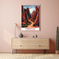 Pinnacles National Park Adventure Art: National Park Poster