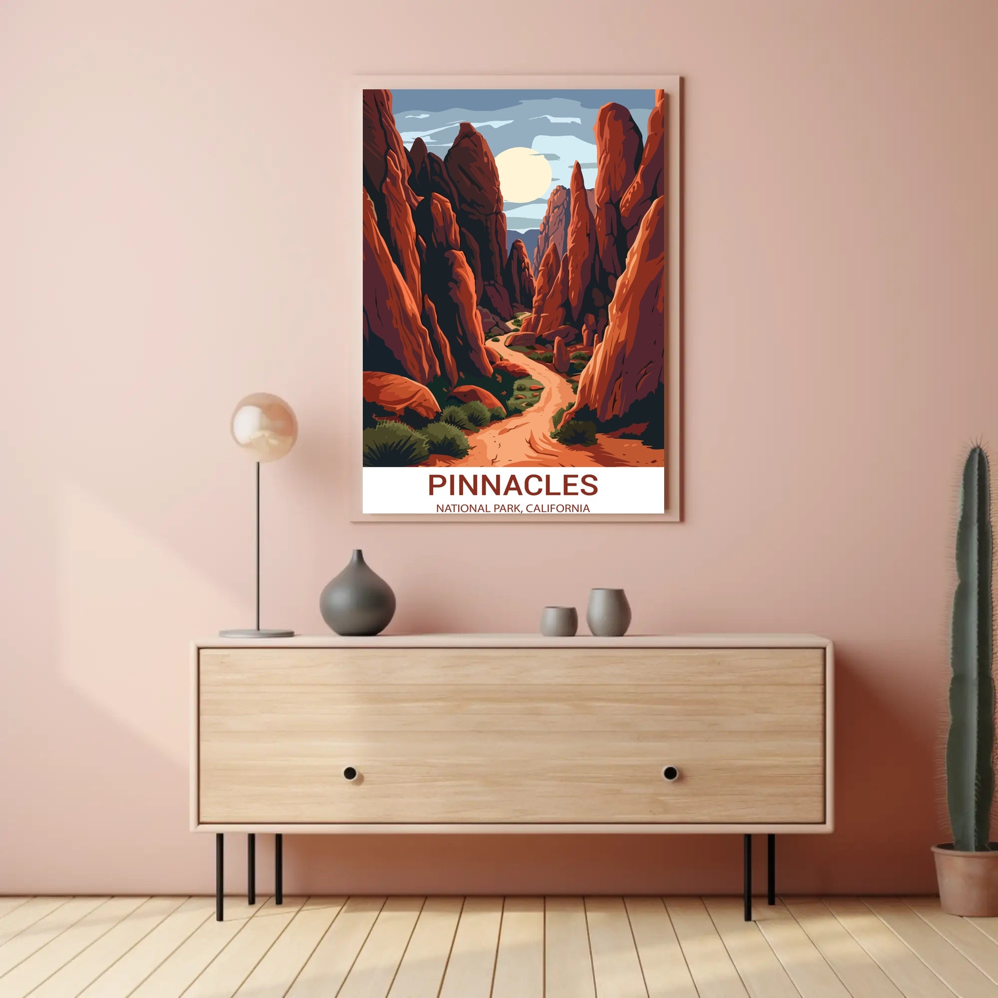Pinnacles National Park Adventure Art: National Park Poster