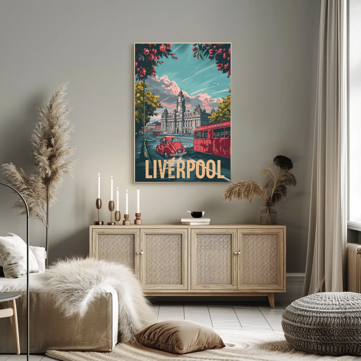 Liverpool Iconic Skyline Travel Poster