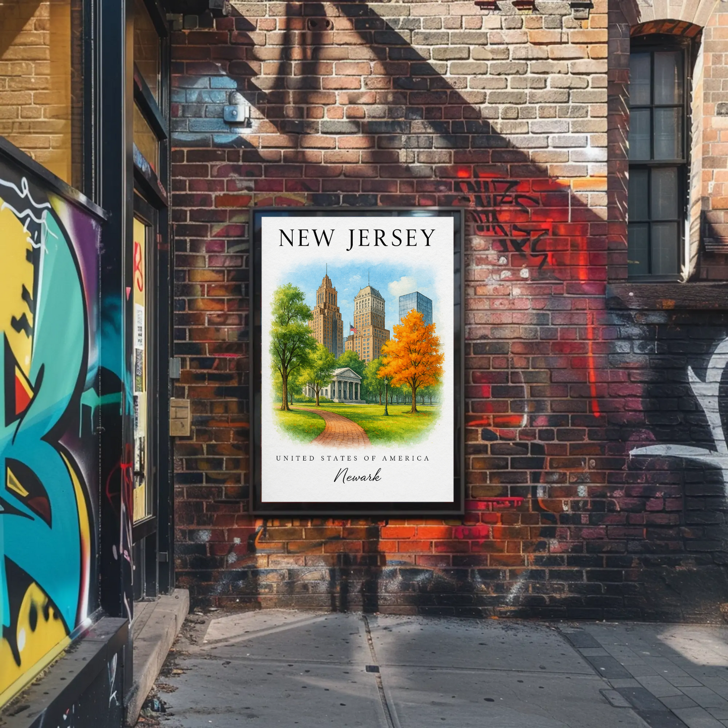 New Jersey, Newark Signature Series Vintage Travel Poster