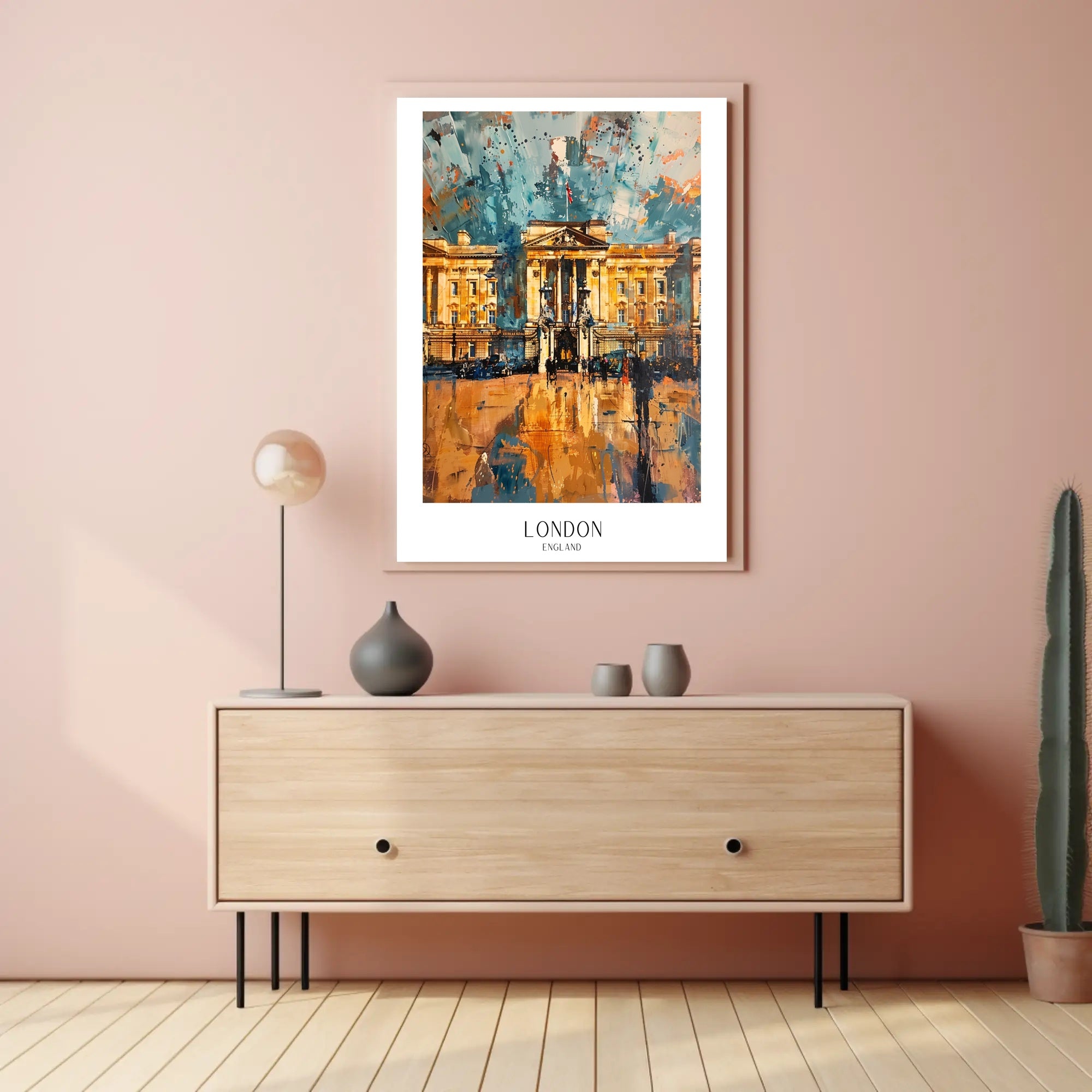 Buckingham Palace Vibrant Artistic Cityscape Poster PosterGoat