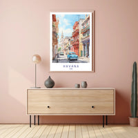 Havana Vintage Car Street Scene Urban or Cityscape Poster PosterGoat