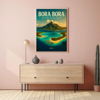 Breathtaking Bora Bora Paradise Vintage Travel Poster PosterGoat