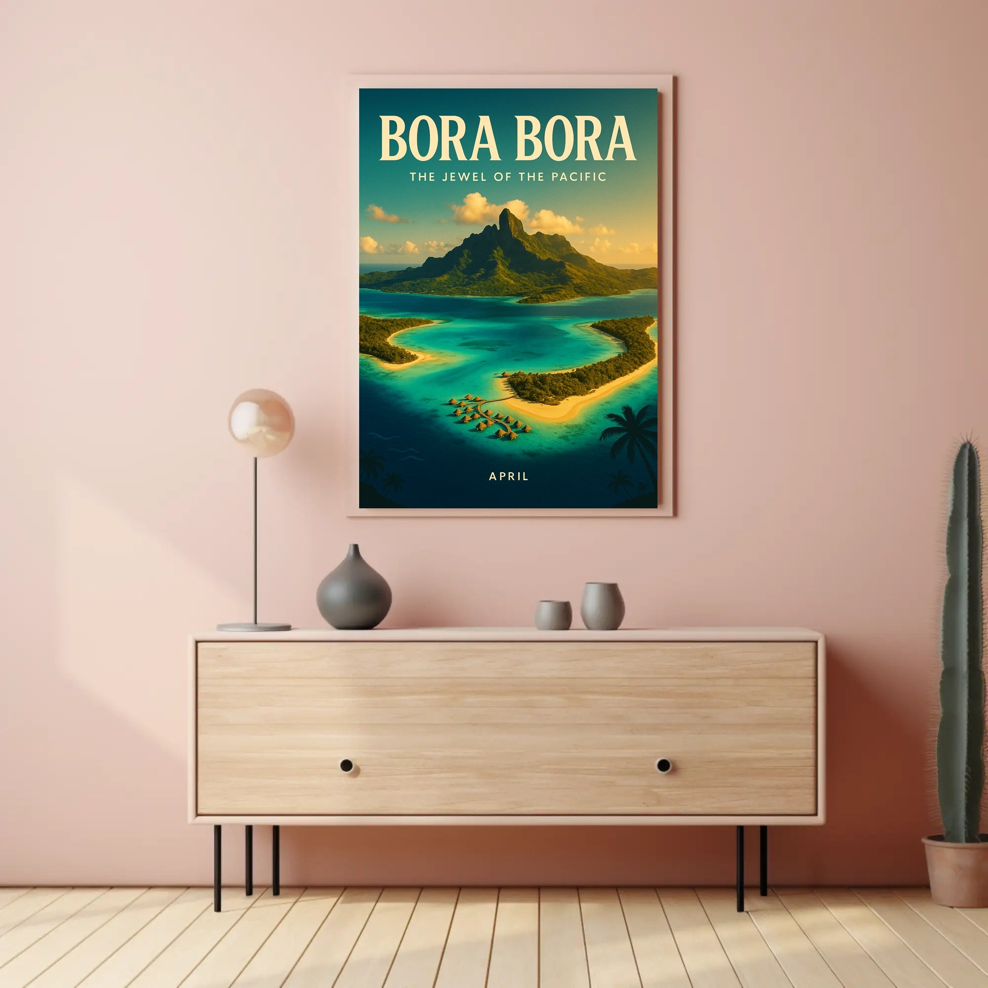 Breathtaking Bora Bora Paradise Vintage Travel Poster PosterGoat