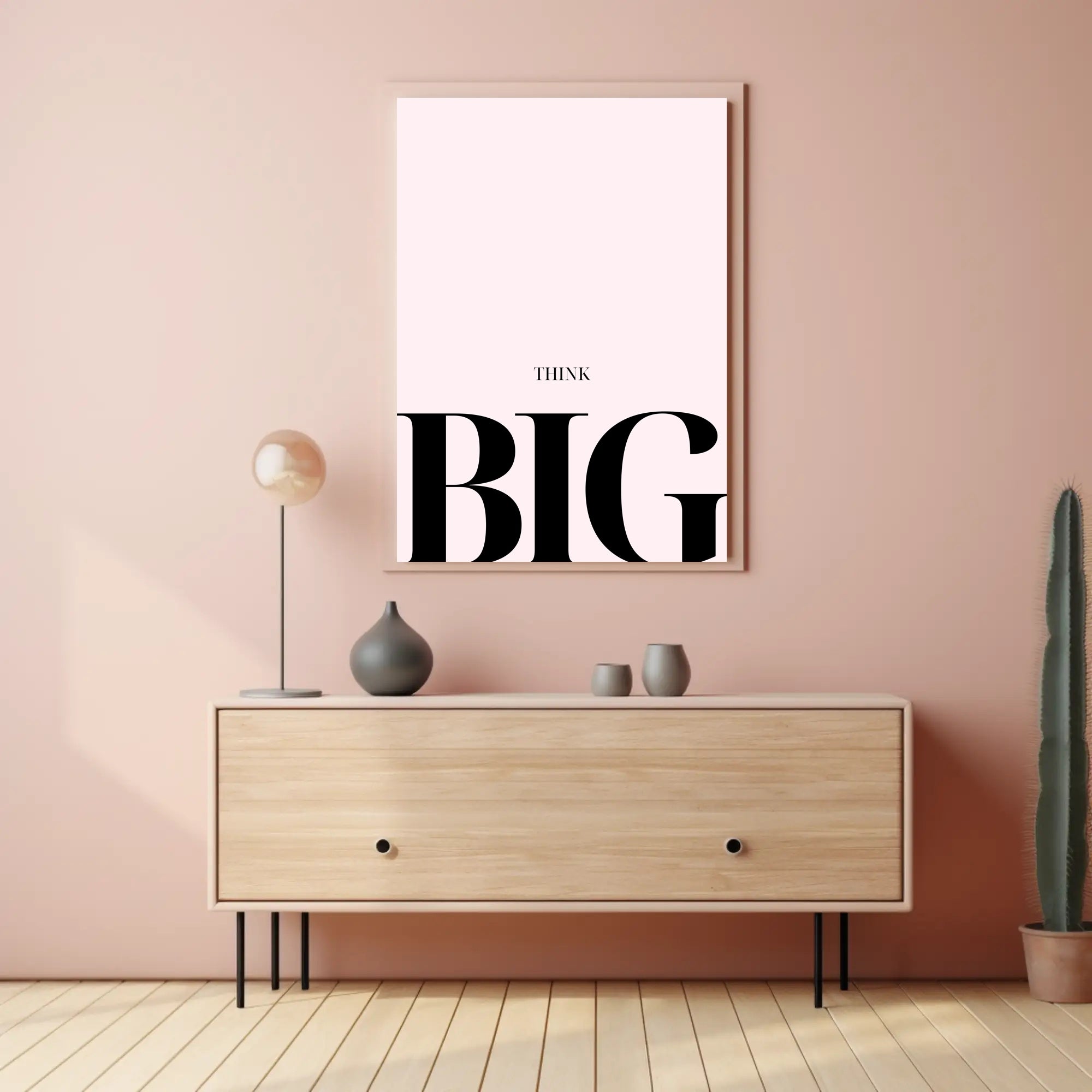 THINK BIG Minimalist Motivational or Quote Poster PosterGoat