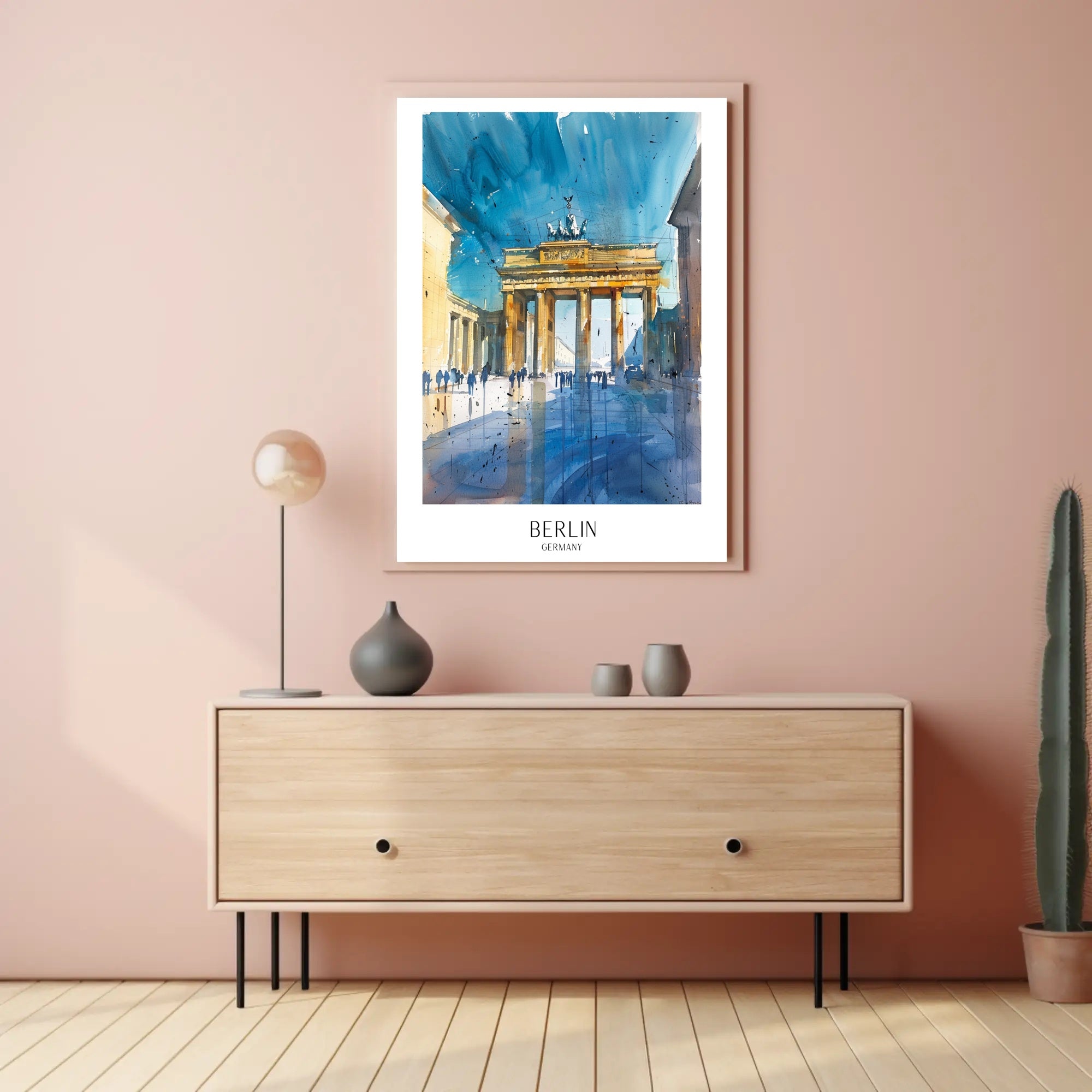 Brandenburg Gate Watercolor Travel Poster PosterGoat