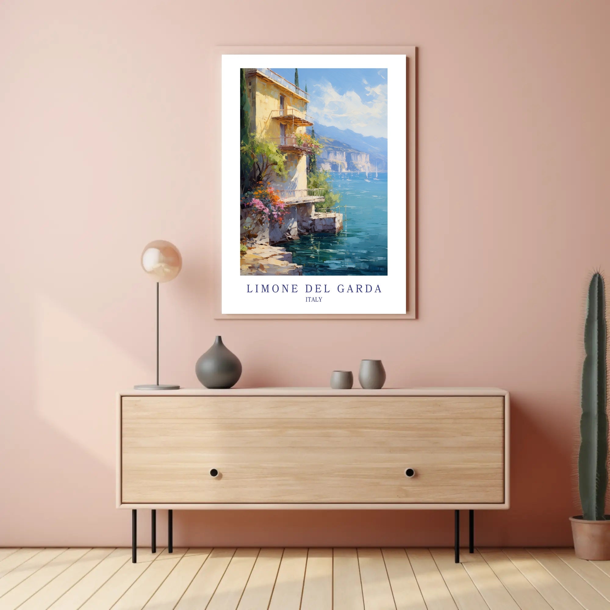 Limone del Garda Italian Escape Travel Poster PosterGoat