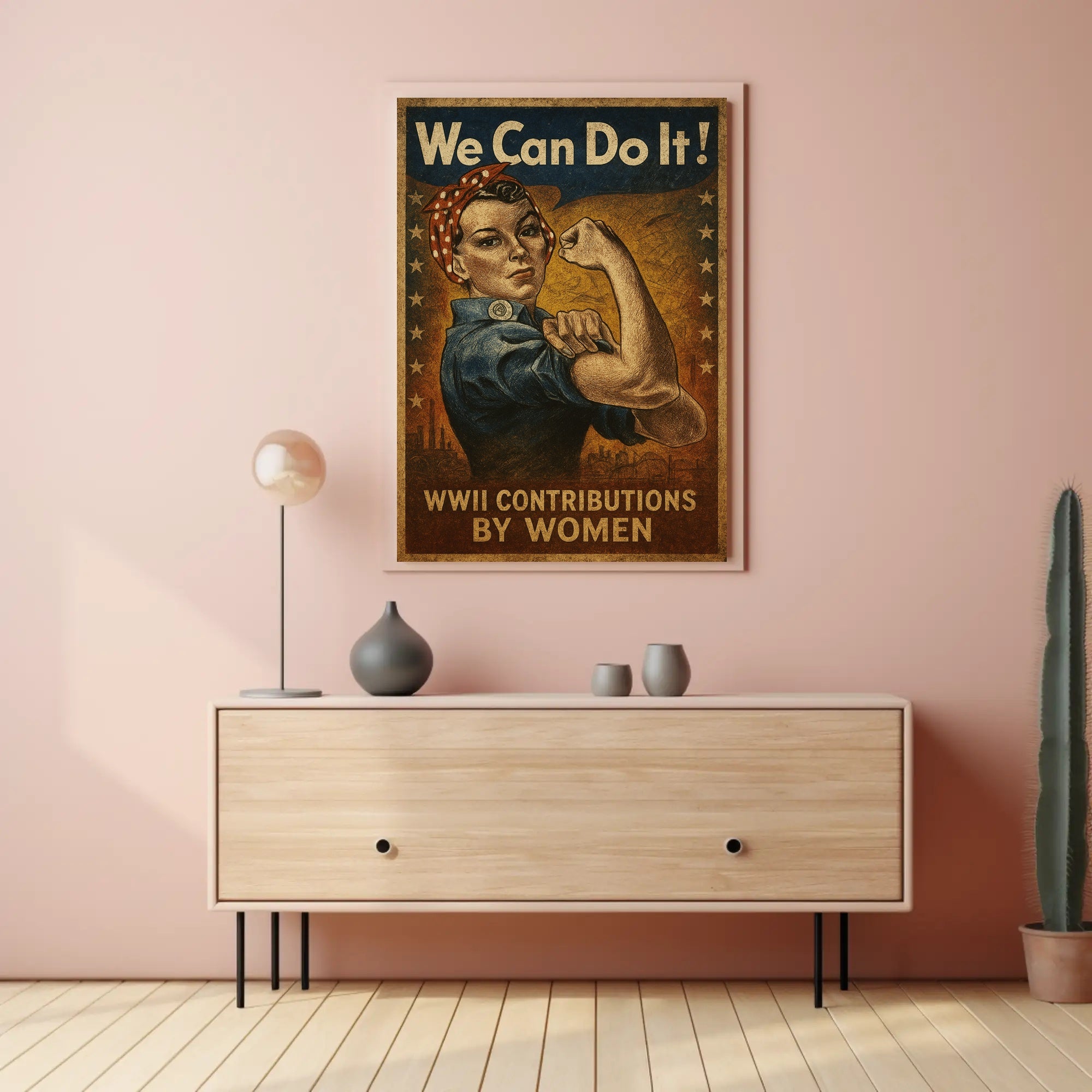 Empowering Women WWII Icon Propaganda Poster