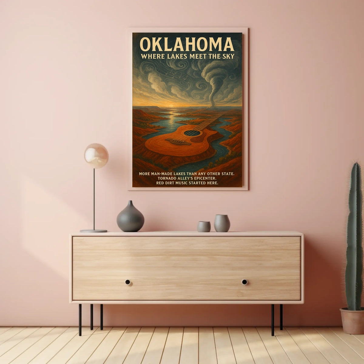 Oklahoma Where Lakes Meet The Sky Poster