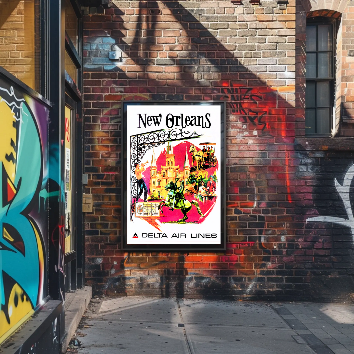 New Orleans Air Lines Travel Poster