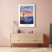 Canberra Sunset Skyline Poster PosterGoat