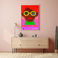 New York City Vibrant Pop Art Poster Abstract Wall Art