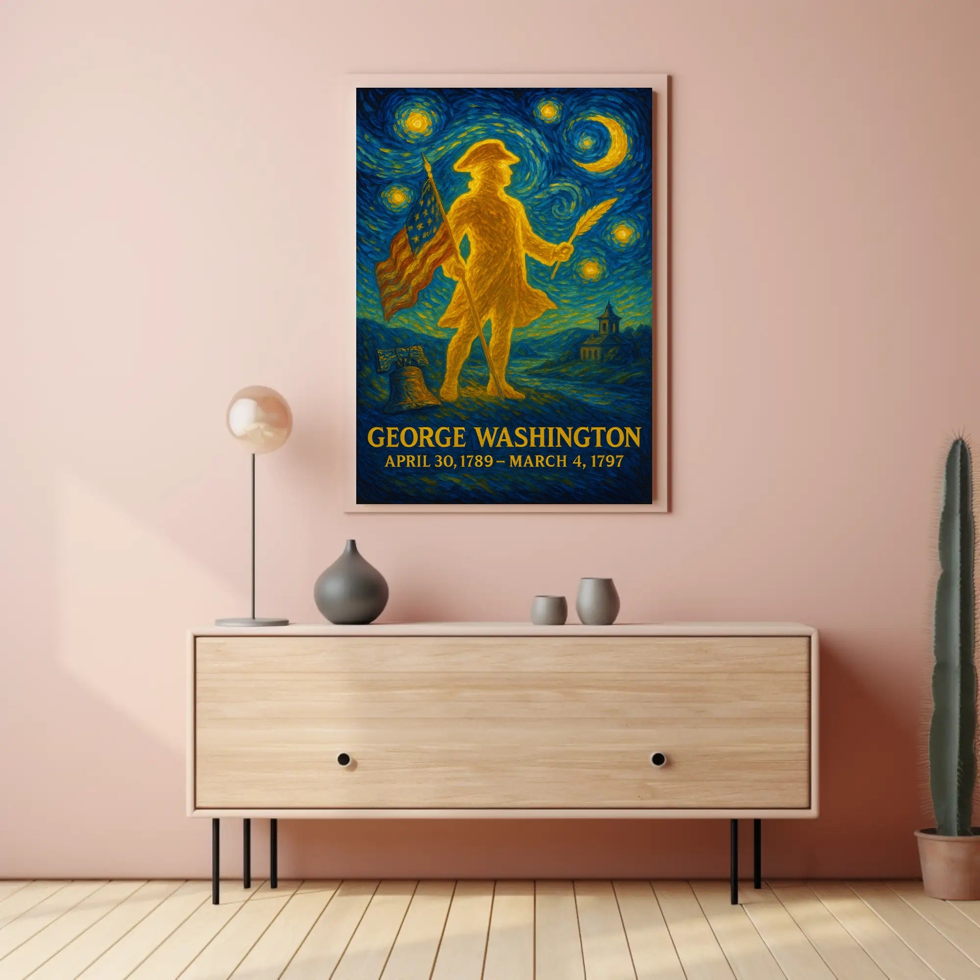 George Washington Patriotic Vintage Historical Poster