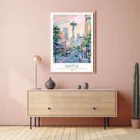 Seattle Cityscape Poster PosterGoat