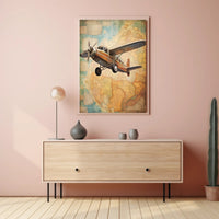 Vintage Aviation Adventure Poster