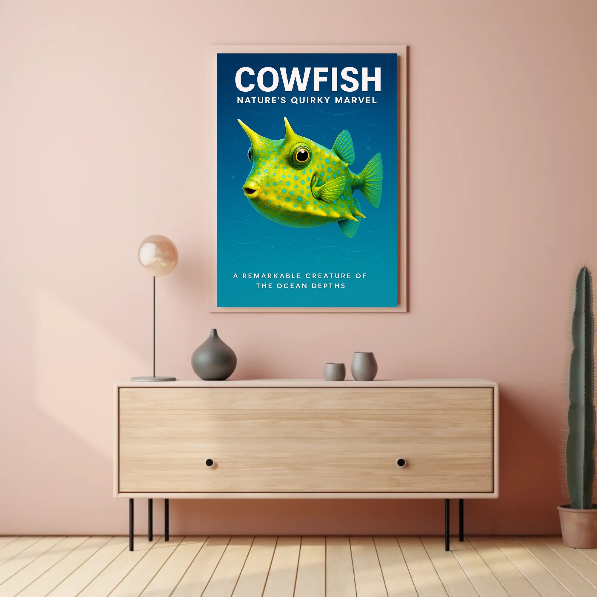 Cowfish Nature’s Quirky Marvel Poster PosterGoat