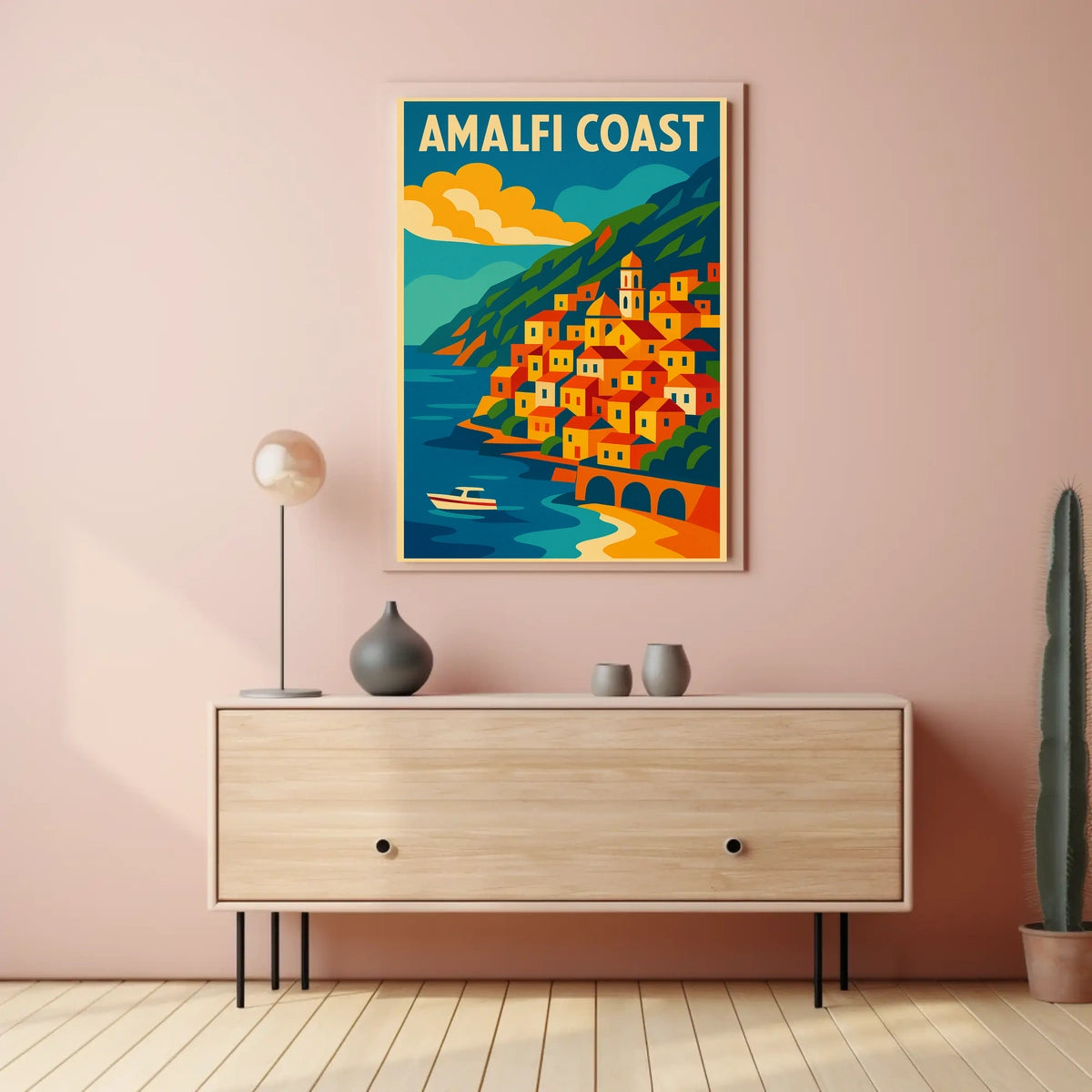 Amalfi Coast Travel Poster Museum Quality Art Print