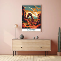Delicate Arch Vibrant National Park Poster