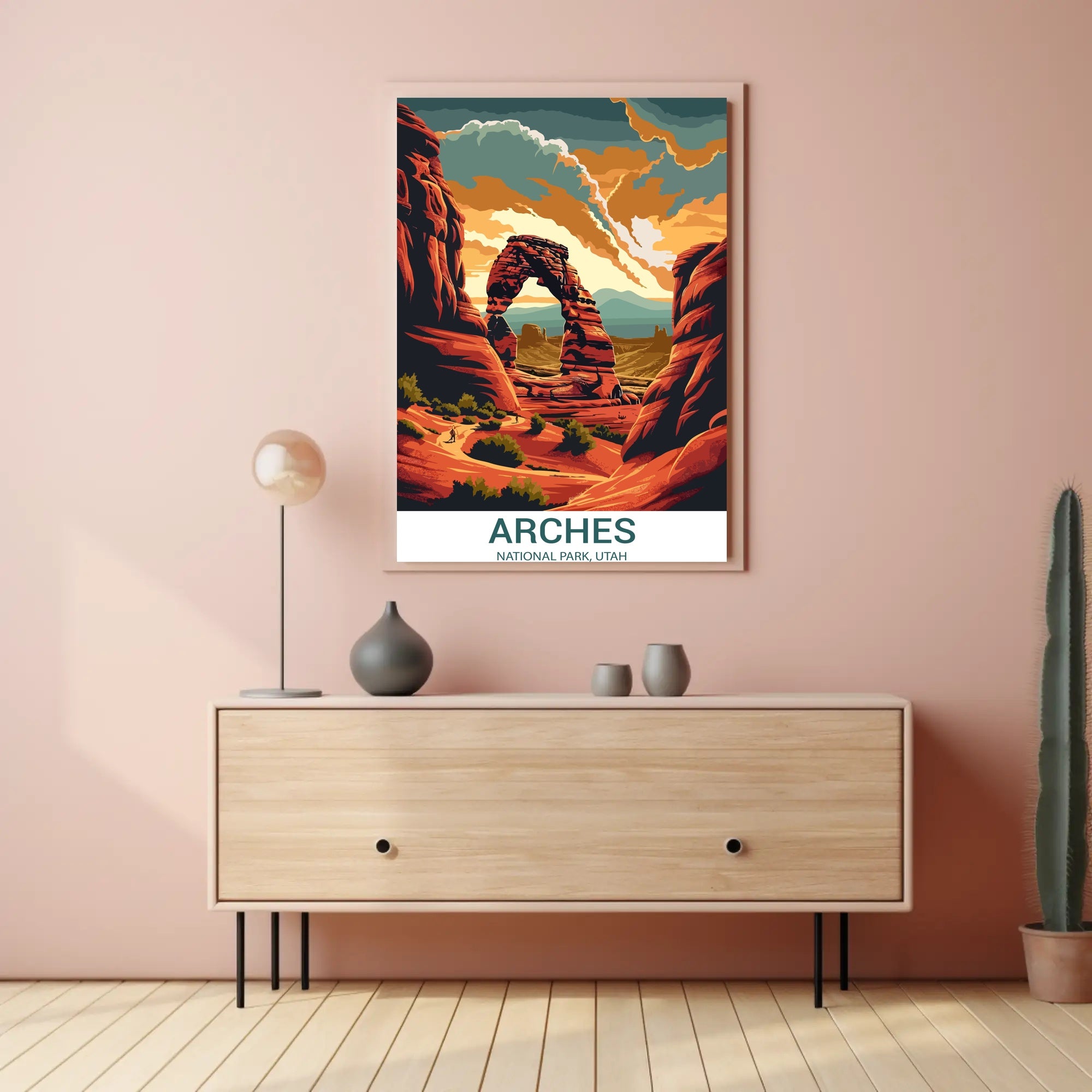 Delicate Arch Vibrant National Park Poster