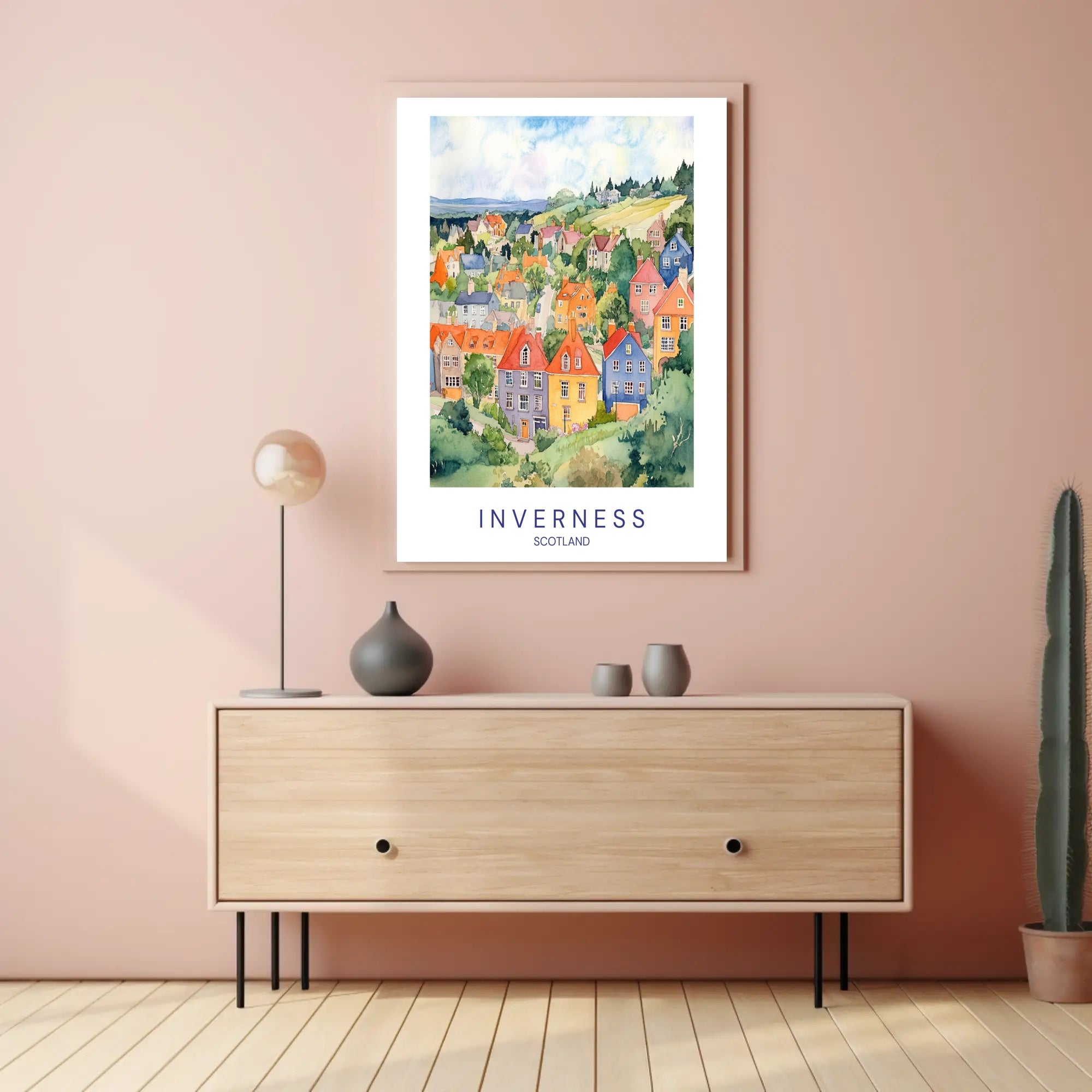 Inverness Scenic Illustration Poster PosterGoat