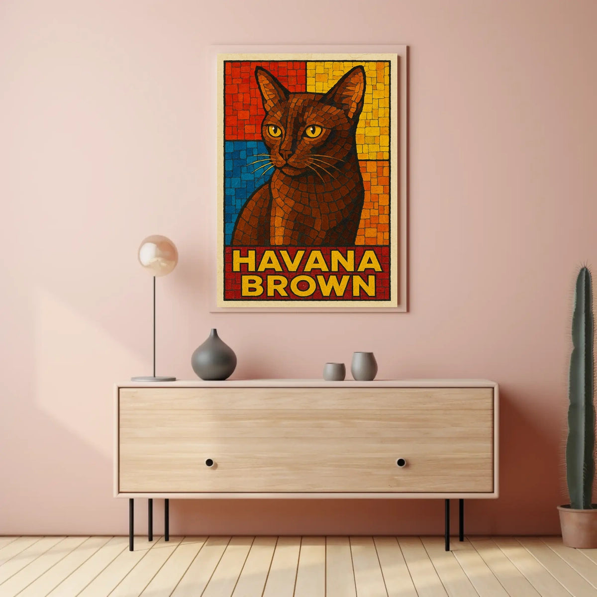 Havana Brown Cat Art Poster