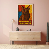 Havana Brown Cat Art Poster