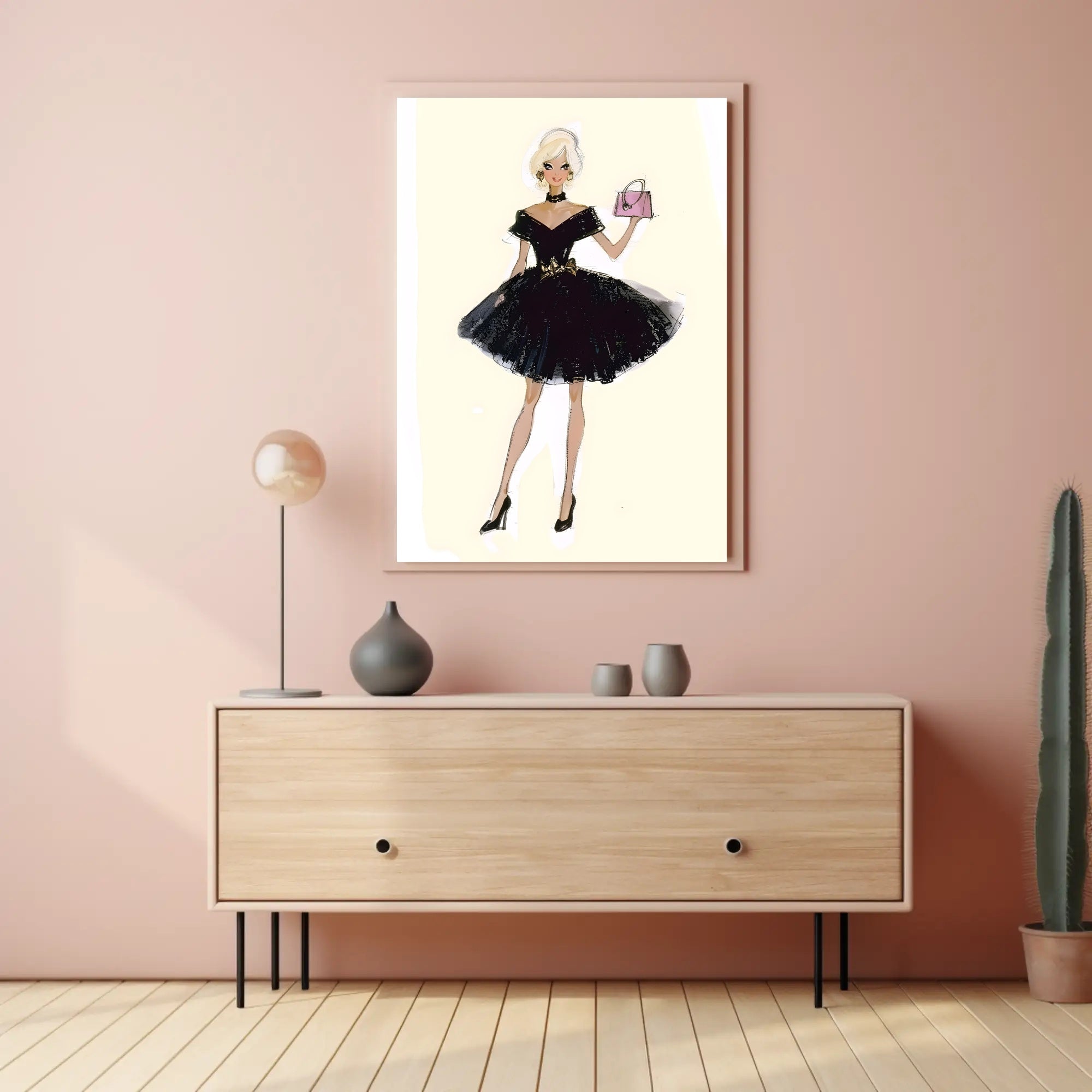 Fashion Illustration Elegant Evening Wear Poster