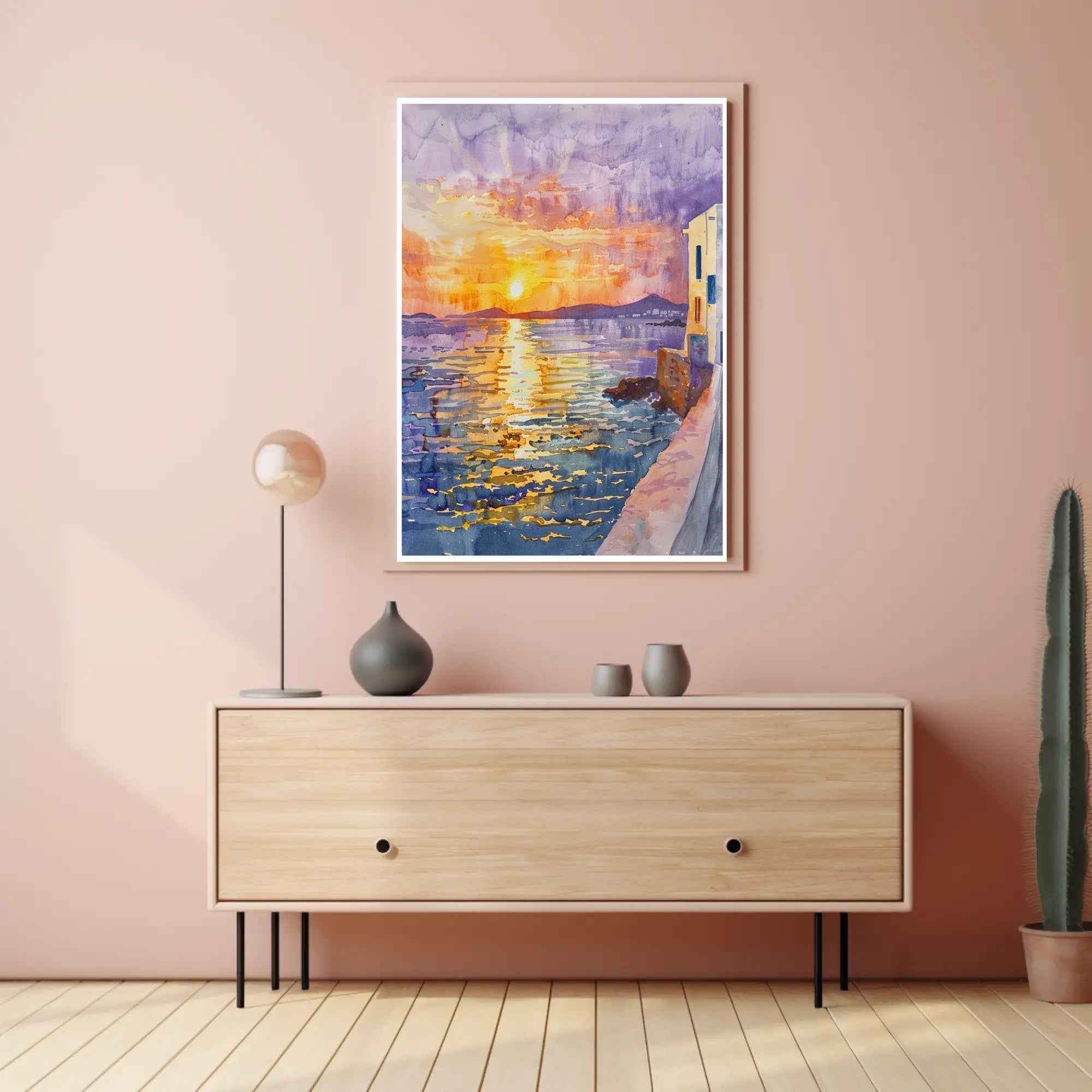 Sunset Over the Sea Poster PosterGoat