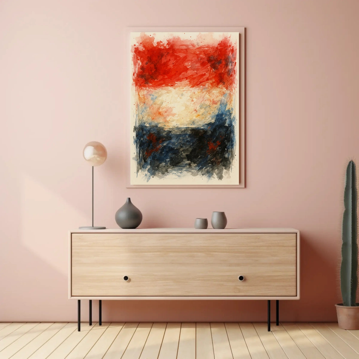 Abstract Tricolor Wall Art Dreamscape Decor Lovers Wanderlust Spirits Timeless Poster