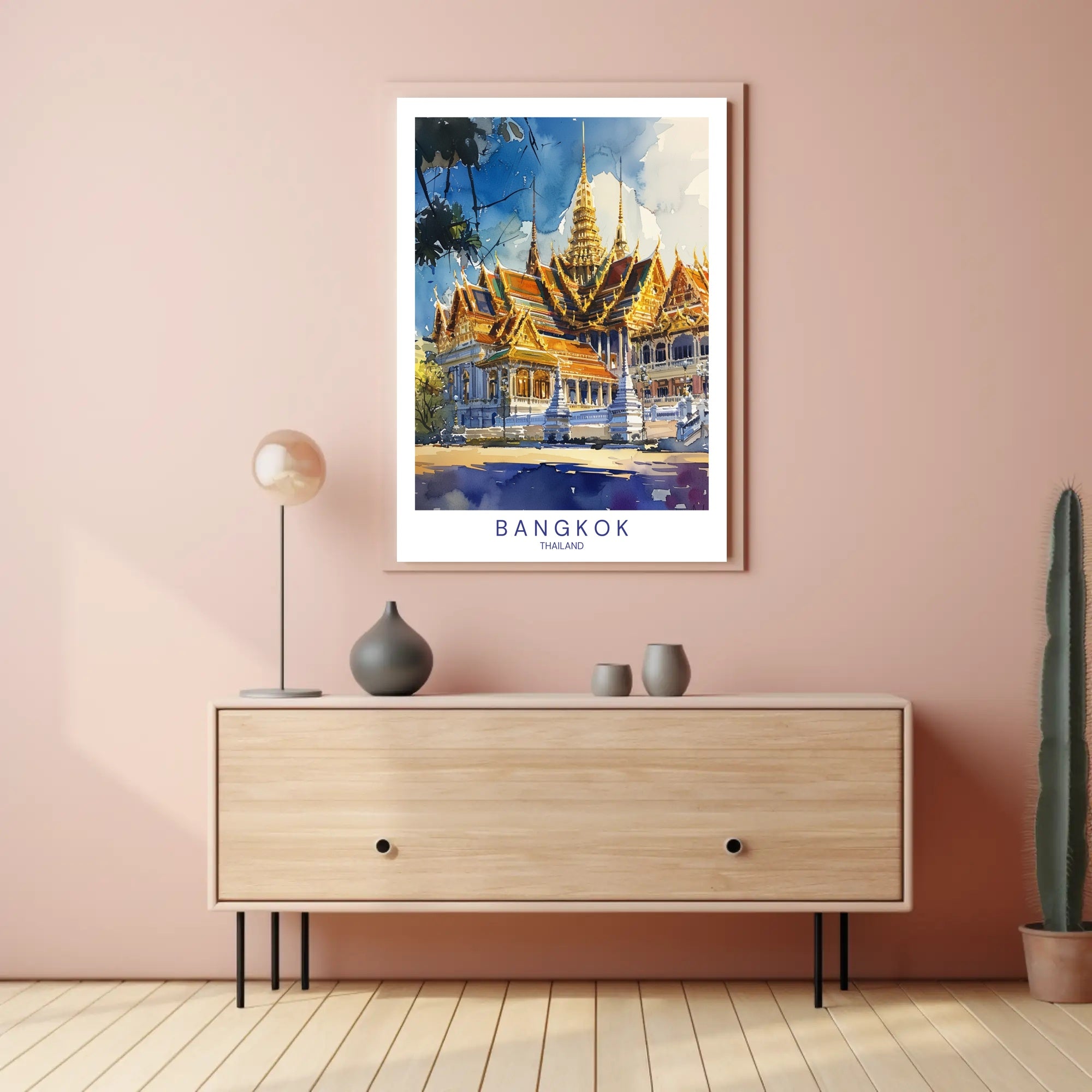 Bangkok's Architectural Splendor Poster PosterGoat