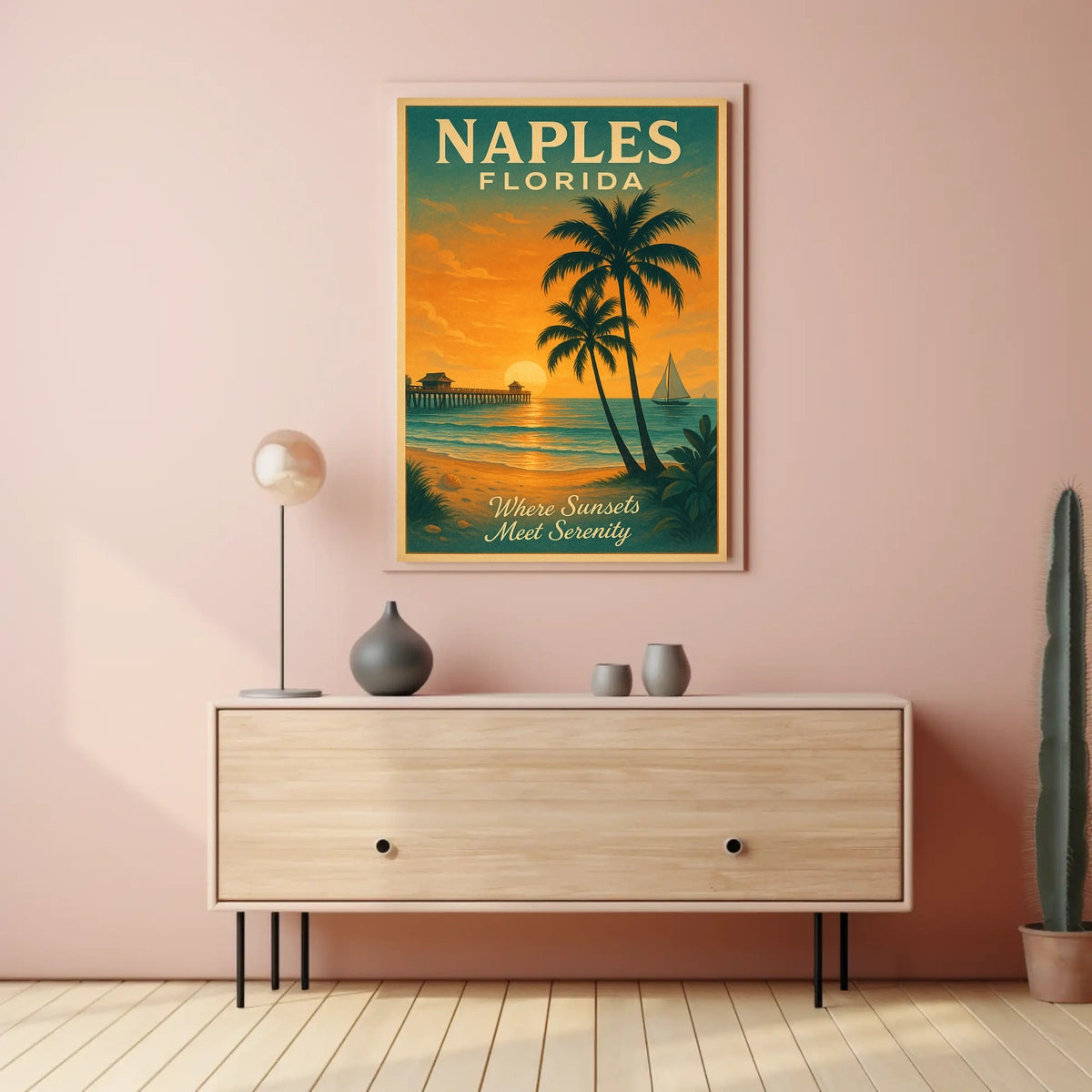 Naples, Florida Where Sunsets Meet Serenity Poster