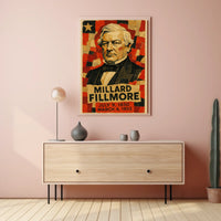 Millard Fillmore 13th President of the United States Layered paper Collage Poster