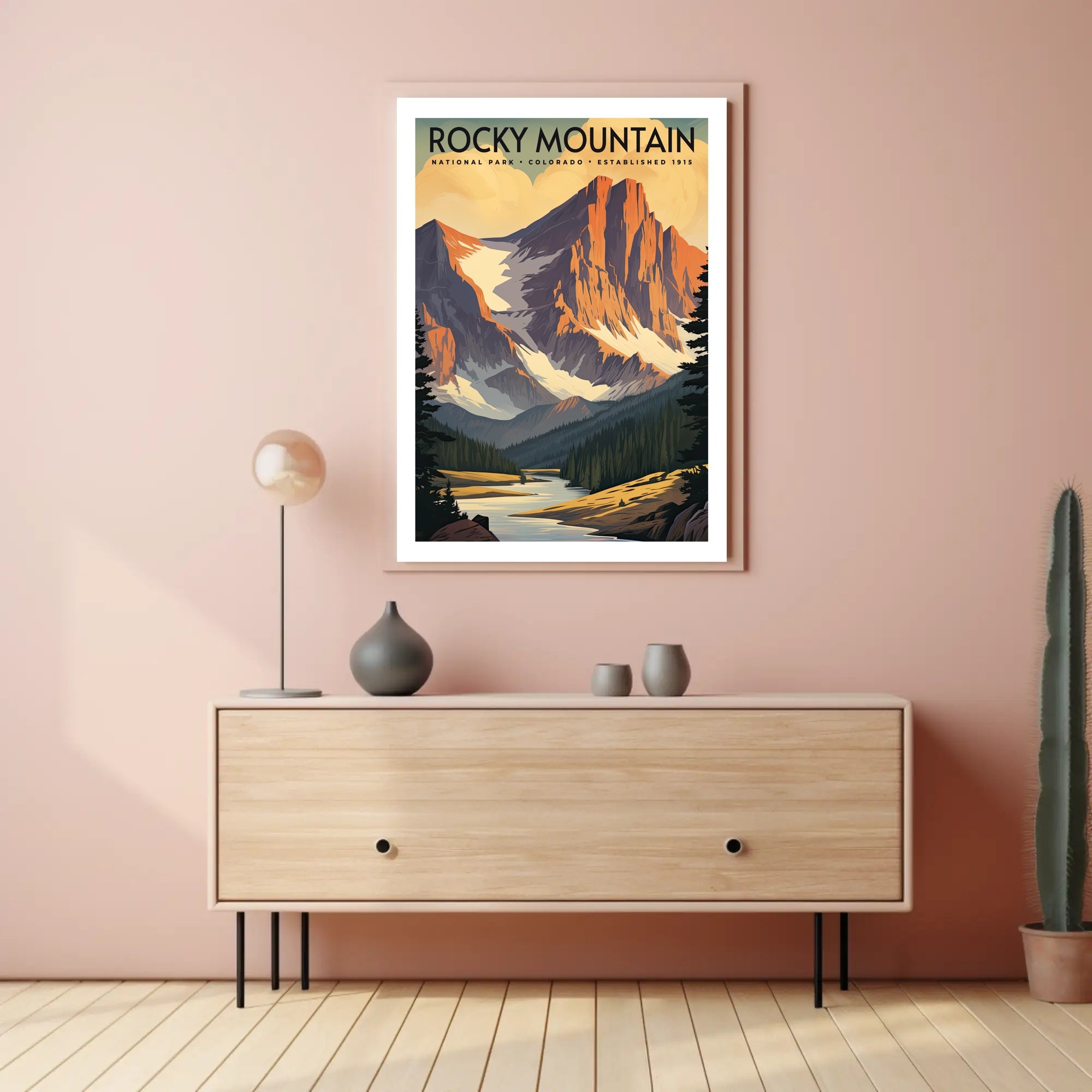 Rocky Mountain National Park Vintage Travel Poster