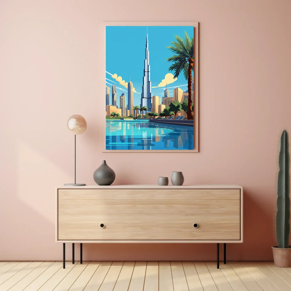 Dubai Skyline Luxury Poster: Modern Urban Oasis