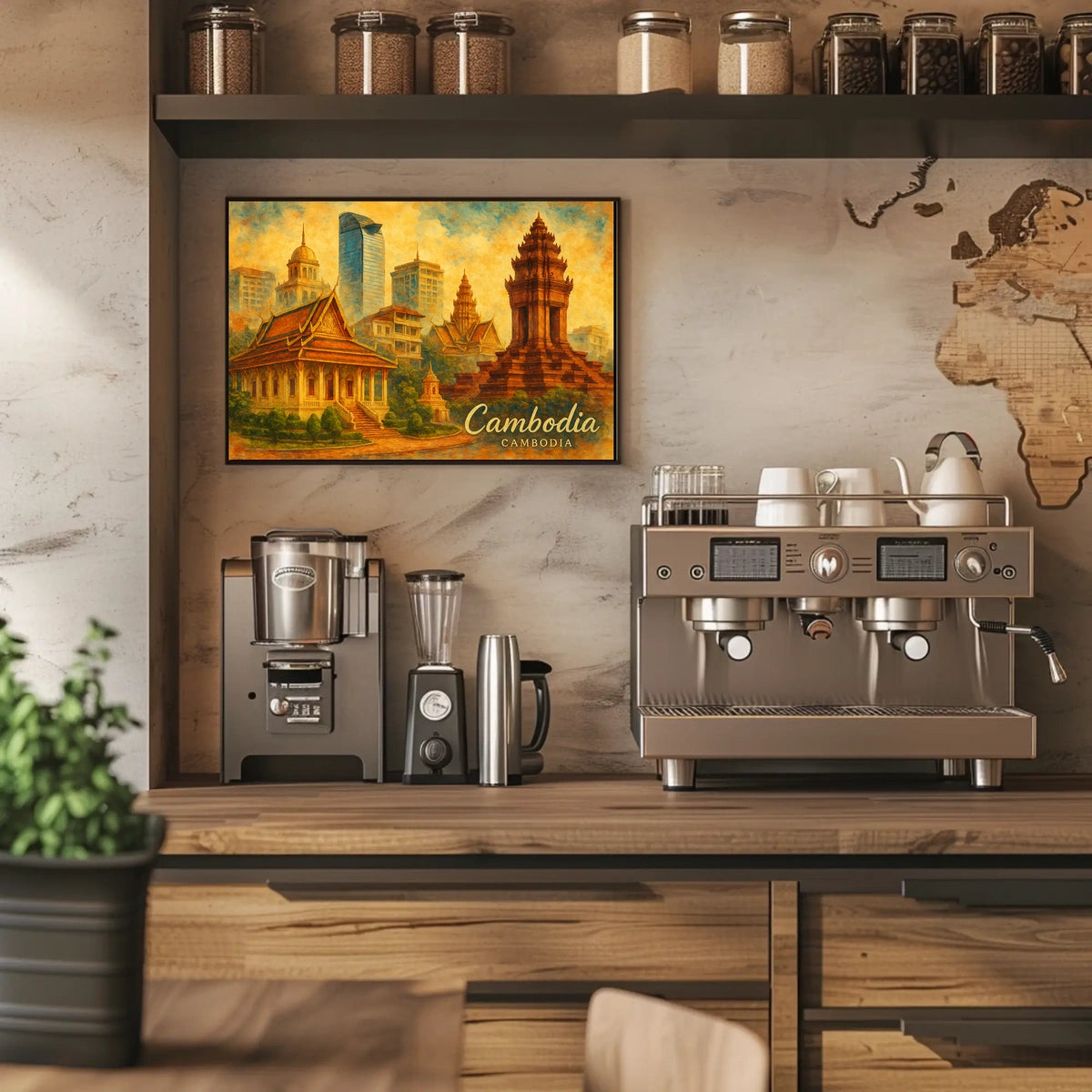 Cambodia A Cultural Collage Poster