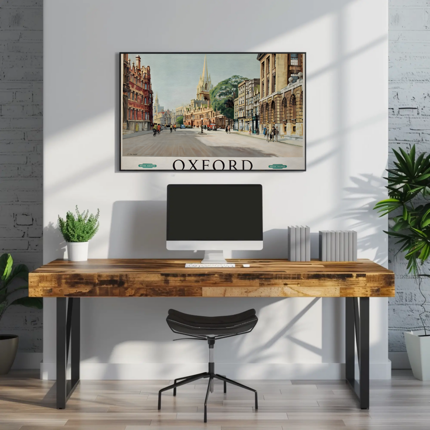 Oxford Travel by Train Poster