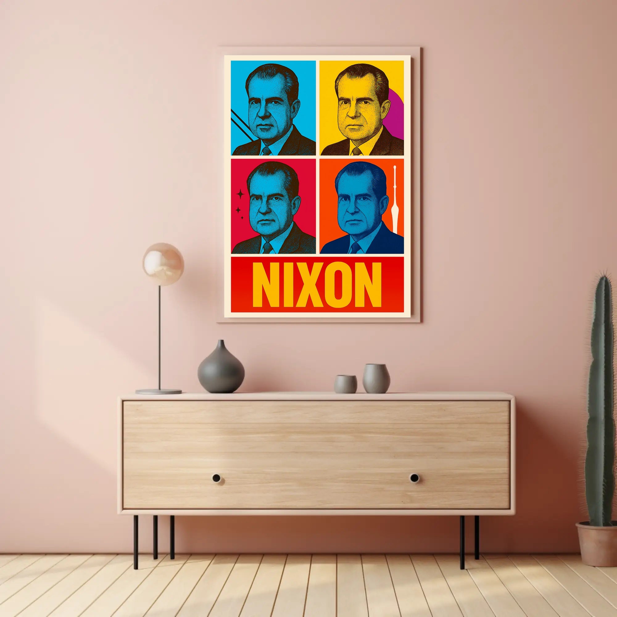 Nixon Retro Pop Art Political Propaganda Poster