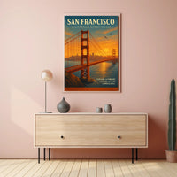 Golden Gate Sunset Travel Poster